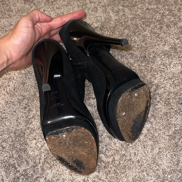 Yves Saint Laurent Black Suede Platform boot heels
Size 37 1/2 EU SIZE 6 US - Picture 4 of 13